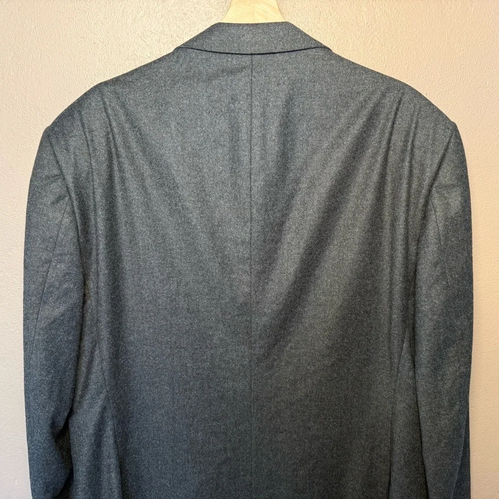 Giorgio Armani Classico Charcoal Gray Black Men's Wool & Cashmere Blazer 44R